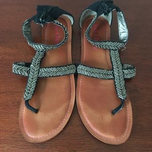 Black with silver detail sandal